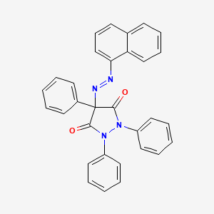 4-[(E)-2-(1-naphthyl)-1-diazenyl]-1,2,4-triphenyl-1H-pyrazole-3,5(2H,4H)-dione