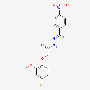 molecular formula C16H14BrN3O5 B15018889 2-(4-bromo-2-methoxyphenoxy)-N'-[(E)-(4-nitrophenyl)methylidene]acetohydrazide 