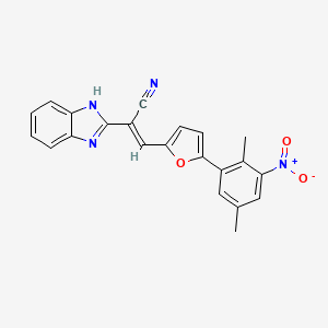 (2E)-2-(1H-benzimidazol-2-yl)-3-[5-(2,5-dimethyl-3-nitrophenyl)furan-2-yl]prop-2-enenitrile