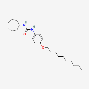 molecular formula C24H40N2O2 B15018899 1-Cycloheptyl-3-[4-(decyloxy)phenyl]urea 