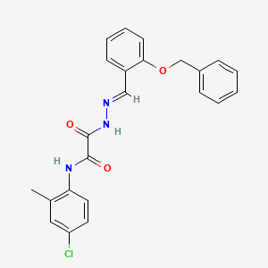 1-{N'-[(E)-[2-(Benzyloxy)phenyl]methylidene]hydrazinecarbonyl}-N-(4-chloro-2-methylphenyl)formamide