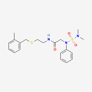 2-[(Dimethylsulfamoyl)(phenyl)amino]-N-(2-{[(2-methylphenyl)methyl]sulfanyl}ethyl)acetamide