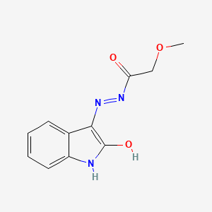 molecular formula C11H11N3O3 B15018973 2-methoxy-N'-[(3Z)-2-oxo-1,2-dihydro-3H-indol-3-ylidene]acetohydrazide 