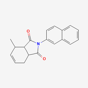 molecular formula C19H17NO2 B15018975 Isoindole-1,3(3ah,7ah)-dione, 4,7-dihydro-4-methyl-2-(2-naphthyl)- 