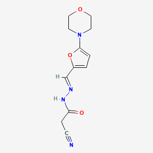 2-Cyano-N'-[(E)-[5-(morpholin-4-YL)furan-2-YL]methylidene]acetohydrazide