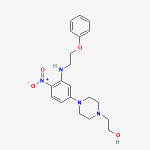 2-(4-{4-Nitro-3-[(2-phenoxyethyl)amino]phenyl}piperazin-1-yl)ethanol