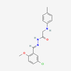 Acethydrazide, 2-(4-tolylamino)-N2-(5-chloro-2-methoxybenzylideno)-