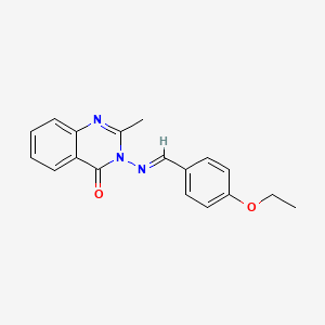 molecular formula C18H17N3O2 B15019021 3-{[(1E)-(4-ethoxyphenyl)methylene]amino}-2-methylquinazolin-4(3H)-one 