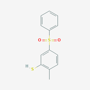 molecular formula C13H12O2S2 B15019032 2-Methyl-5-(phenylsulfonyl)benzenethiol 