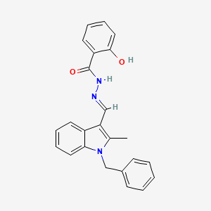 molecular formula C24H21N3O2 B15019047 N'-[(E)-(1-benzyl-2-methyl-1H-indol-3-yl)methylidene]-2-hydroxybenzohydrazide 