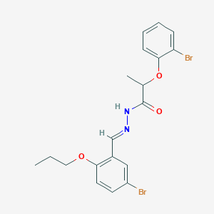 2-(2-bromophenoxy)-N'-[(E)-(5-bromo-2-propoxyphenyl)methylidene]propanehydrazide