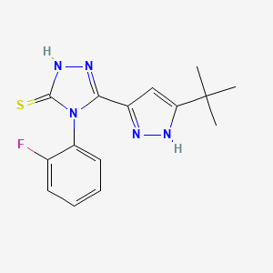 molecular formula C15H16FN5S B15019093 3-(5-tert-butyl-1H-pyrazol-3-yl)-4-(2-fluorophenyl)-1H-1,2,4-triazole-5-thione CAS No. 879429-59-1