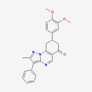 8-(3,4-dimethoxyphenyl)-2-methyl-3-phenyl-8,9-dihydropyrazolo[1,5-a]quinazolin-6(7H)-one