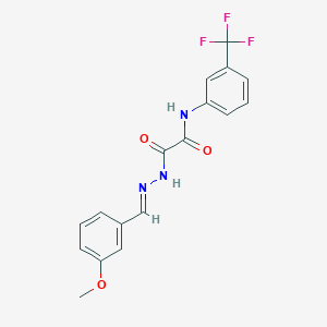 molecular formula C17H14F3N3O3 B15019112 2-[(2E)-2-(3-methoxybenzylidene)hydrazinyl]-2-oxo-N-[3-(trifluoromethyl)phenyl]acetamide 