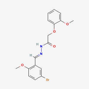 molecular formula C17H17BrN2O4 B15019120 N'-[(E)-(5-bromo-2-methoxyphenyl)methylidene]-2-(2-methoxyphenoxy)acetohydrazide 