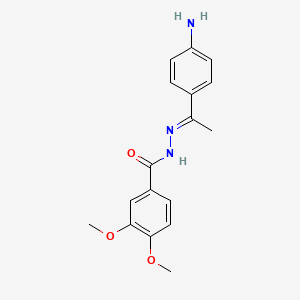 N'-[(1E)-1-(4-aminophenyl)ethylidene]-3,4-dimethoxybenzohydrazide