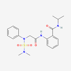 molecular formula C20H26N4O4S B15019191 2-{[N-(dimethylsulfamoyl)-N-phenylglycyl]amino}-N-(propan-2-yl)benzamide 