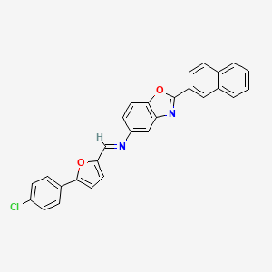 N-{(E)-[5-(4-chlorophenyl)furan-2-yl]methylidene}-2-(naphthalen-2-yl)-1,3-benzoxazol-5-amine