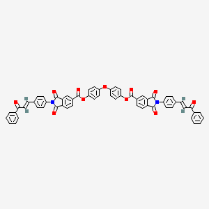 molecular formula C60H36N2O11 B15019228 oxydibenzene-4,1-diyl bis(1,3-dioxo-2-{4-[(1E)-3-oxo-3-phenylprop-1-en-1-yl]phenyl}-2,3-dihydro-1H-isoindole-5-carboxylate) 