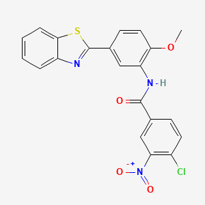 N-[5-(1,3-benzothiazol-2-yl)-2-methoxyphenyl]-4-chloro-3-nitrobenzamide