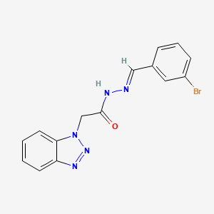 2-(1H-benzotriazol-1-yl)-N'-[(E)-(3-bromophenyl)methylidene]acetohydrazide