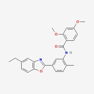 molecular formula C25H24N2O4 B15019289 N-[5-(5-ethyl-1,3-benzoxazol-2-yl)-2-methylphenyl]-2,4-dimethoxybenzamide 