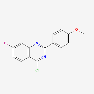 molecular formula C15H10ClFN2O B1501936 4-Chloro-7-fluoro-2-(4-methoxyphenyl)quinazoline CAS No. 885277-27-0