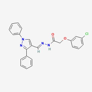 2-(3-chlorophenoxy)-N'-[(E)-(1,3-diphenyl-1H-pyrazol-4-yl)methylidene]acetohydrazide