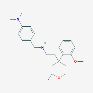 molecular formula C25H36N2O2 B15019382 4-[({2-[4-(2-methoxyphenyl)-2,2-dimethyltetrahydro-2H-pyran-4-yl]ethyl}amino)methyl]-N,N-dimethylaniline 