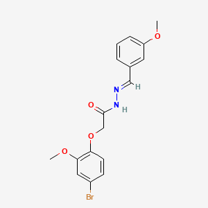 2-(4-bromo-2-methoxyphenoxy)-N'-[(E)-(3-methoxyphenyl)methylidene]acetohydrazide