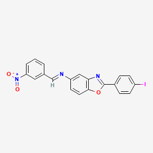 2-(4-iodophenyl)-N-[(E)-(3-nitrophenyl)methylidene]-1,3-benzoxazol-5-amine