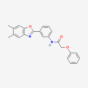 molecular formula C23H20N2O3 B15019418 N-[3-(5,6-dimethyl-1,3-benzoxazol-2-yl)phenyl]-2-phenoxyacetamide 