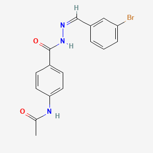 N-(4-{[(2Z)-2-(3-bromobenzylidene)hydrazinyl]carbonyl}phenyl)acetamide