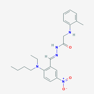 N'-[(E)-{2-[Butyl(ethyl)amino]-5-nitrophenyl}methylidene]-2-[(2-methylphenyl)amino]acetohydrazide