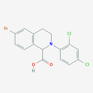 molecular formula C16H12BrCl2NO2 B1501945 6-Bromo-2-(2,4-dichloro-phenyl)-1,2,3,4-tetrahydro-isoquinoline-1-carboxylic acid 