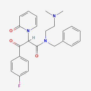 N-benzyl-N-[2-(dimethylamino)ethyl]-3-(4-fluorophenyl)-3-oxo-2-(2-oxopyridin-1(2H)-yl)propanamide