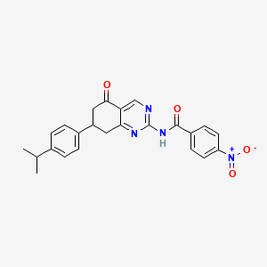 4-nitro-N-{5-oxo-7-[4-(propan-2-yl)phenyl]-5,6,7,8-tetrahydroquinazolin-2-yl}benzamide