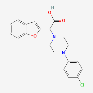 molecular formula C20H19ClN2O3 B1501947 Benzofuran-2-YL-[4-(4-chloro-phenyl)-piperazin-1-YL]-acetic acid CAS No. 885277-00-9