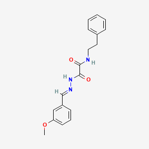 molecular formula C18H19N3O3 B15019481 2-[N'-(3-Methoxy-benzylidene)-hydrazino]-2-oxo-N-phenethyl-acetamide 