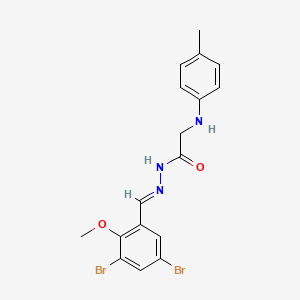 N'-[(E)-(3,5-Dibromo-2-methoxyphenyl)methylidene]-2-[(4-methylphenyl)amino]acetohydrazide