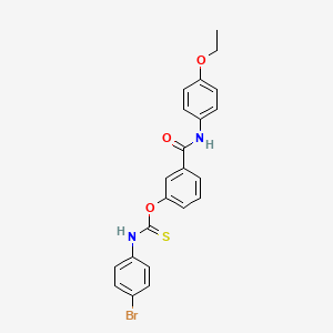 molecular formula C22H19BrN2O3S B15019517 O-{3-[(4-ethoxyphenyl)carbamoyl]phenyl} (4-bromophenyl)carbamothioate 