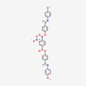 molecular formula C36H27N3O8 B15019525 bis(4-{(E)-[(4-methoxyphenyl)imino]methyl}phenyl) 2-nitrobenzene-1,4-dicarboxylate 