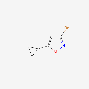 molecular formula C6H6BrNO B1501953 3-Bromo-5-cyclopropylisoxazole CAS No. 1187933-05-6
