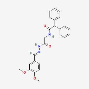 N-({N'-[(E)-(3,4-Dimethoxyphenyl)methylidene]hydrazinecarbonyl}methyl)-2,2-diphenylacetamide