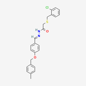 2-[(2-chlorobenzyl)sulfanyl]-N'-[(E)-{4-[(4-methylbenzyl)oxy]phenyl}methylidene]acetohydrazide