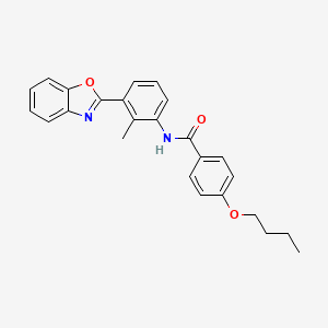 N-[3-(1,3-benzoxazol-2-yl)-2-methylphenyl]-4-butoxybenzamide