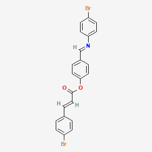 4-[(E)-[(4-Bromophenyl)imino]methyl]phenyl (2E)-3-(4-bromophenyl)prop-2-enoate