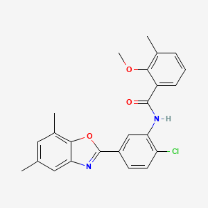 N-[2-chloro-5-(5,7-dimethyl-1,3-benzoxazol-2-yl)phenyl]-2-methoxy-3-methylbenzamide