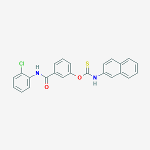 molecular formula C24H17ClN2O2S B15019584 O-{3-[(2-chlorophenyl)carbamoyl]phenyl} naphthalen-2-ylcarbamothioate 