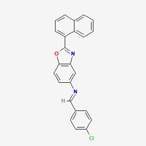 molecular formula C24H15ClN2O B15019631 N-[(E)-(4-chlorophenyl)methylidene]-2-(naphthalen-1-yl)-1,3-benzoxazol-5-amine 